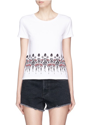 Main View - Click To Enlarge - ALICE & OLIVIA - Beaded Stacey print T-shirt