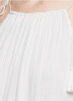 Detail View - Click To Enlarge - ALICE & OLIVIA - 'Danna' crochet lace trim crépon dress