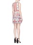 Back View - Click To Enlarge - ALICE & OLIVIA - 'Patty' beaded ethnic motif canvas dress
