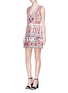 Figure View - Click To Enlarge - ALICE & OLIVIA - 'Patty' beaded ethnic motif canvas dress