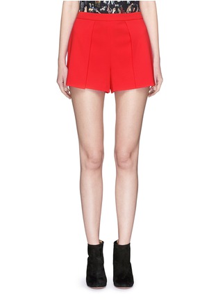 Main View - Click To Enlarge - ALICE & OLIVIA - 'Larissa' open pleat crepe shorts