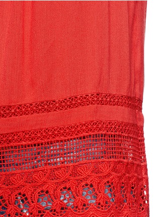 Detail View - Click To Enlarge - ALICE & OLIVIA - 'Danya' lace panel shoulder tie top