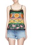 Main View - Click To Enlarge - ALICE & OLIVIA - 'Moran' lace panel floral embroidered top
