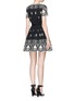 Back View - Click To Enlarge - ALICE & OLIVIA - 'Nigel' floral guipure lace party dress