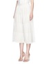 Front View - Click To Enlarge - ALICE & OLIVIA - 'Samara' cutwork embroidery cotton culottes