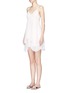 Front View - Click To Enlarge - ALICE & OLIVIA - 'Delilah' tiered silk crepe dress