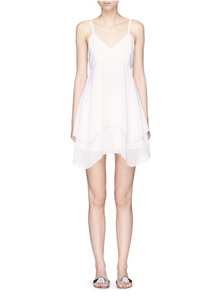 Main View - Click To Enlarge - ALICE & OLIVIA - 'Delilah' tiered silk crepe dress