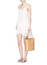 Figure View - Click To Enlarge - ALICE & OLIVIA - 'Delilah' tiered silk crepe dress