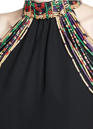 Detail View - Click To Enlarge - ALICE & OLIVIA - 'Breslin' beaded cold shoulder top