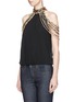 Front View - Click To Enlarge - ALICE & OLIVIA - 'Breslin' beaded cold shoulder top