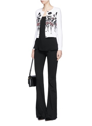 Figure View - Click To Enlarge - ALICE & OLIVIA - Beaded Stacey print cardigan