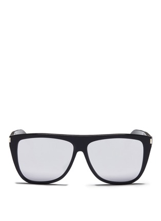 Main View - Click To Enlarge - SAINT LAURENT - Oversized D-frame mirror sunglasses
