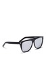 Figure View - Click To Enlarge - SAINT LAURENT - Oversized D-frame mirror sunglasses