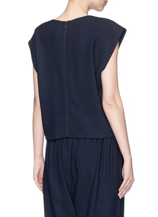 Back View - Click To Enlarge - BASSIKE - Cropped piqué sleeveless top