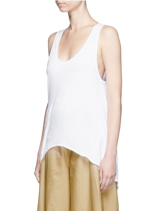 Front View - Click To Enlarge - BASSIKE - Asymmetric hem organic cotton tank top