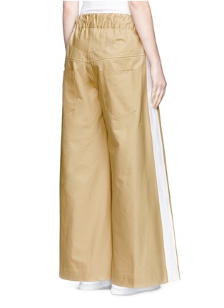 Back View - Click To Enlarge - BASSIKE - Contrast outseam cotton twill culottes