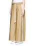 Front View - Click To Enlarge - BASSIKE - Contrast outseam cotton twill culottes