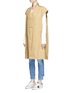 Detail View - Click To Enlarge - BASSIKE - Detachable sleeve oversized cotton drill trench coat