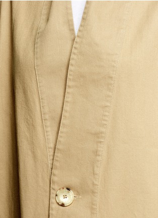 Detail View - Click To Enlarge - BASSIKE - Detachable sleeve oversized cotton drill trench coat