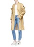 Figure View - Click To Enlarge - BASSIKE - Detachable sleeve oversized cotton drill trench coat