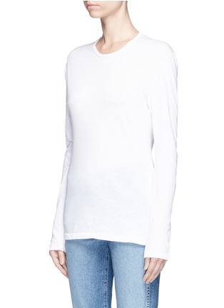 Front View - Click To Enlarge - BASSIKE - Slim fit organic cotton long sleeve T-shirt