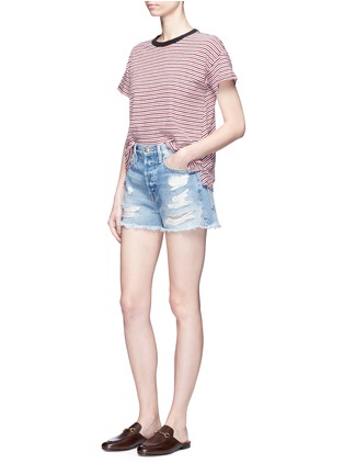 Figure View - Click To Enlarge - FRAME - 'Le Original' ripped denim shorts