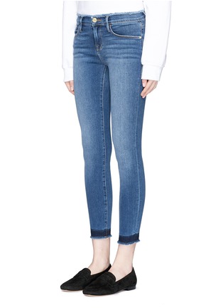 Front View - Click To Enlarge - FRAME - 'Le Skinny de Jeanne' cropped let-out cuff jeans