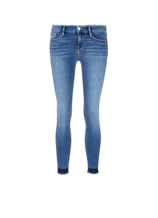 Main View - Click To Enlarge - FRAME - 'Le Skinny de Jeanne' cropped let-out cuff jeans