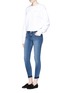Figure View - Click To Enlarge - FRAME - 'Le Skinny de Jeanne' cropped let-out cuff jeans