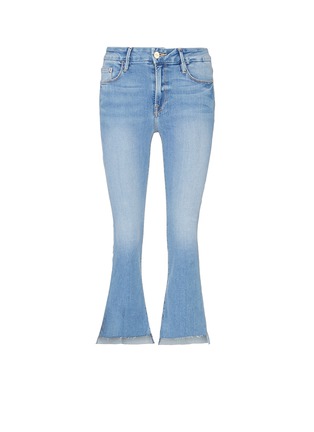 Main View - Click To Enlarge - FRAME - 'Le Crop Mini Boot' staggered jeans