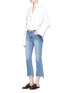 Figure View - Click To Enlarge - FRAME - 'Le Crop Mini Boot' staggered jeans