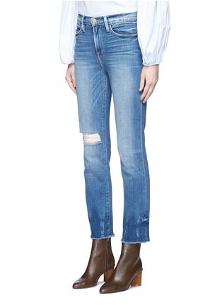 Front View - Click To Enlarge - FRAME - 'Le High Straight' fade cuff jeans