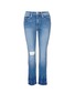 Main View - Click To Enlarge - FRAME - 'Le High Straight' fade cuff jeans