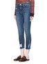 Front View - Click To Enlarge - FRAME - Ripped cropped denim pants