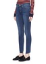 Front View - Click To Enlarge - FRAME - 'Le Skinny de Jeanne Cascade' staggered cuff jeans