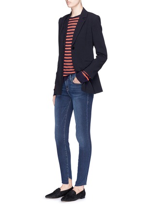 Figure View - Click To Enlarge - FRAME - 'Le Skinny de Jeanne Cascade' staggered cuff jeans