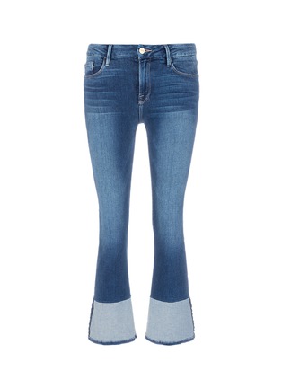 Main View - Click To Enlarge - FRAME - 'Le Crop Mini Boot' reversed cuff jeans
