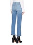 Back View - Click To Enlarge - FRAME - 'Le Nouveau Straight' split cuff jeans
