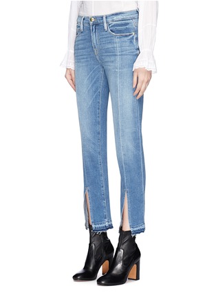 Front View - Click To Enlarge - FRAME - 'Le Nouveau Straight' split cuff jeans