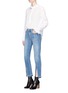 Figure View - Click To Enlarge - FRAME - 'Le Nouveau Straight' split cuff jeans