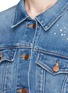 Detail View - Click To Enlarge - J BRAND - 'Harlow' paint splatter cropped denim jacket