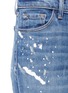 Detail View - Click To Enlarge - J BRAND - 'Selena' paint splatter cropped flared jeans