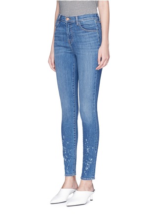 Front View - Click To Enlarge - J BRAND - 'Maria' paint splatter high rise skinny denim pants