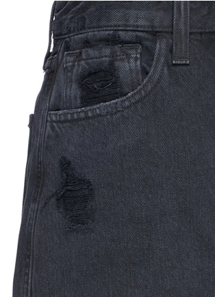 Detail View - Click To Enlarge - J BRAND - 'Carolina' high rise frayed denim skirt