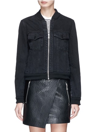 Main View - Click To Enlarge - J BRAND - 'Harlow' washed denim bomber jacket