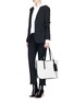 Figure View - Click To Enlarge - HAPPY SOCKS - 'Twist East West' colourblock leather tote