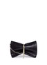 Main View - Click To Enlarge - JIMMY CHOO - 'Charley' metal ring metallic leather clutch