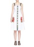Main View - Click To Enlarge - - - Majolica print textured cotton blend dress