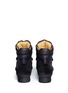 Back View - Click To Enlarge - ISABEL MARANT - 'Brendty' high top leather and canvas sneakers