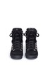 Front View - Click To Enlarge - ISABEL MARANT - 'Brendty' high top leather and canvas sneakers